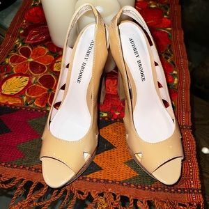 Audrey Brooke Tan/Cork High Heel Shoes